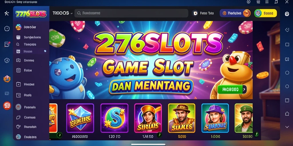 Tampilan gameplay menarik dari 7276SLOTS dengan slot dan bonus seru.