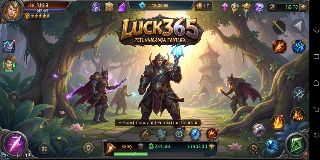 Tangkapan layar LUCK365 menunjukkan karakter terlibat dalam pertempuran seru di dunia RPG.