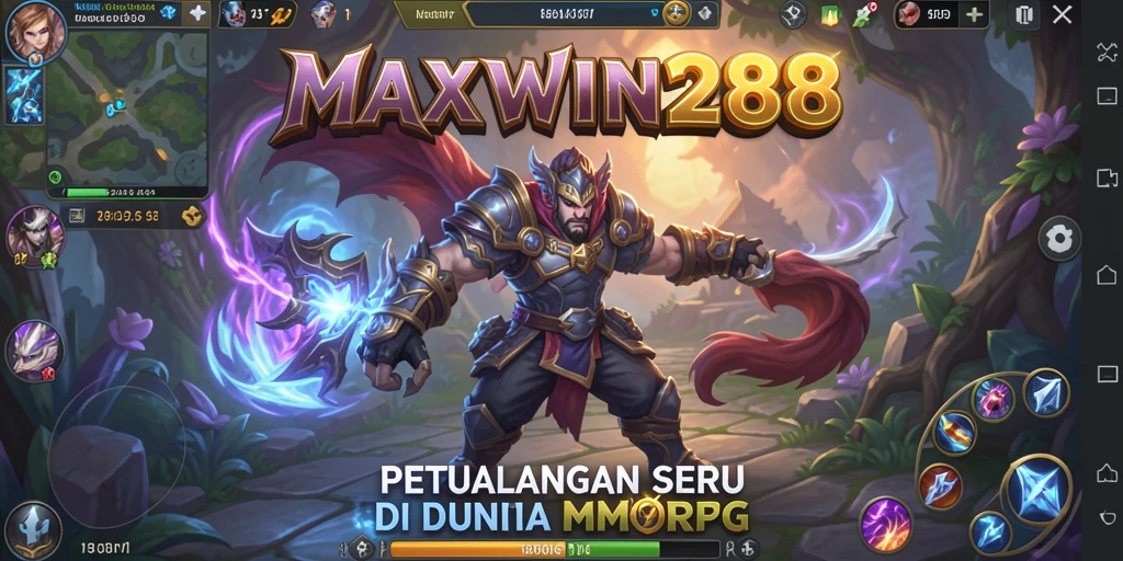 Screenshot gameplay <strong>MAXWIN288</strong> menunjukkan aksi seru dalam pertempuran MMORPG.
