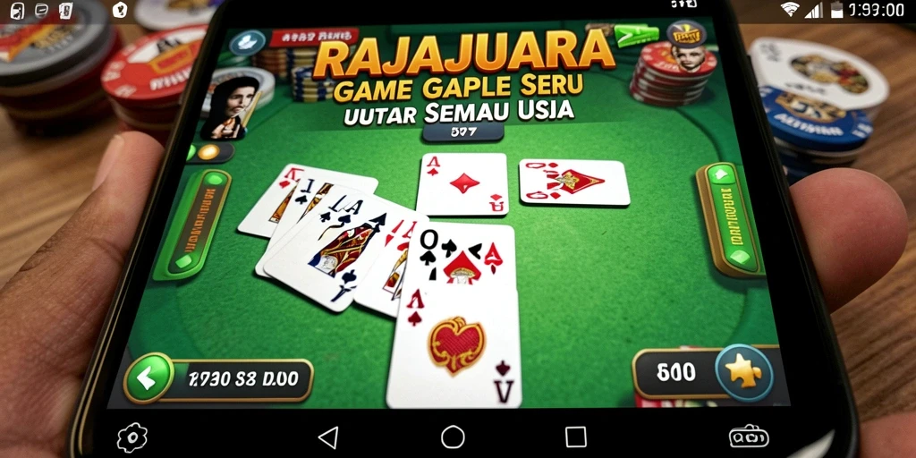 Tampilan gameplay RAJAJUARA dengan suasana bermain Gaple yang seru.