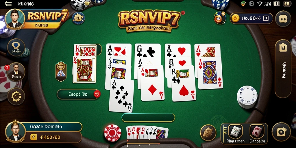 Screenshot gameplay RSNVIP7 yang menampilkan aksi seru permainan Domino.