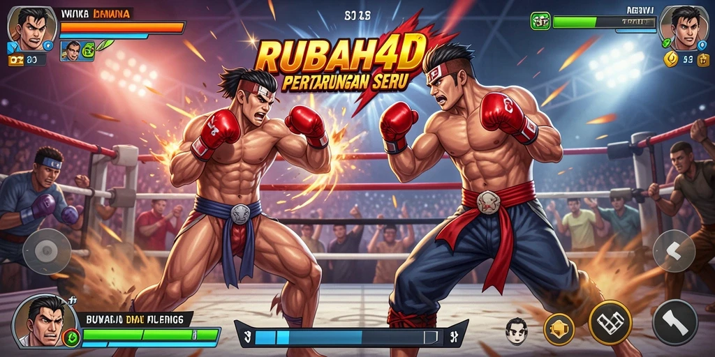 Screenshot gameplay RUBAH4D menampilkan aksi pertarungan yang mendebarkan.