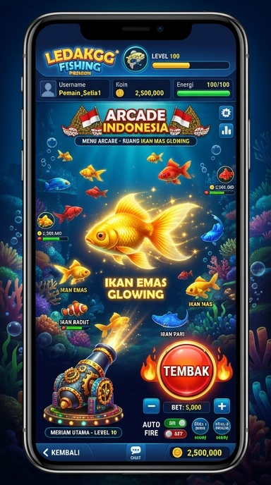 Tampilan antarmuka utama aplikasi ledakgg yang sederhana dan informatif.